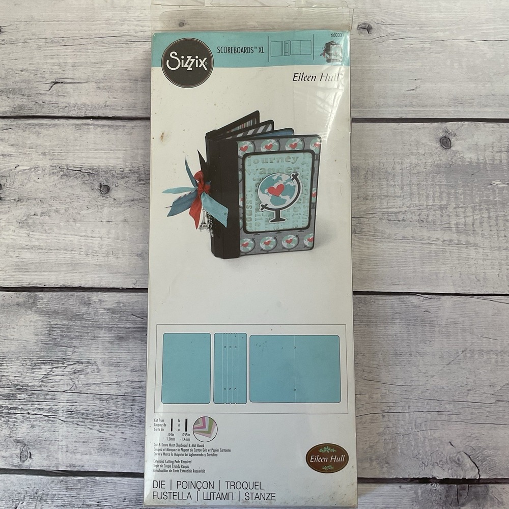 Sizzix Scoreboards XL Die Passport Book 660331 Eileen Hull Small Journal